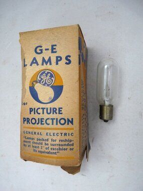 GE projector bulb 50 watt movie slide photo vintage